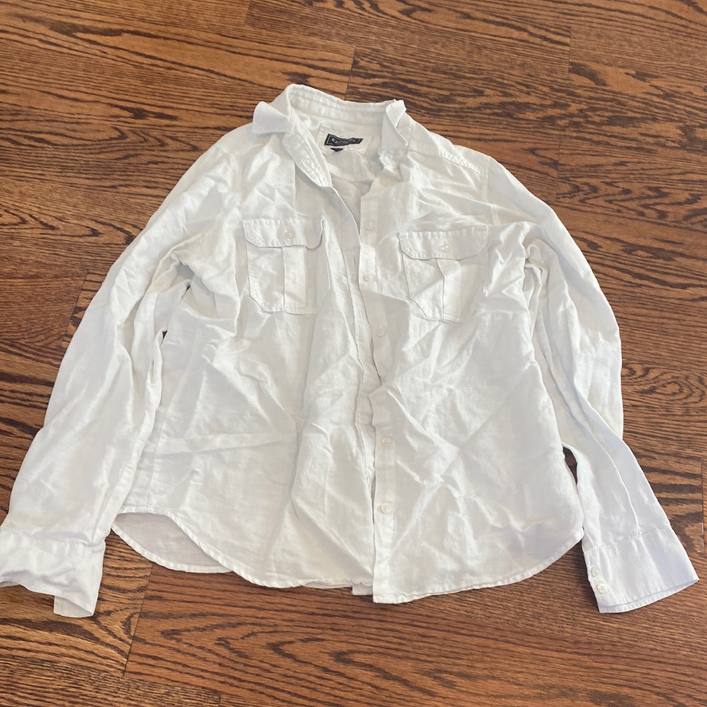 Express white button down